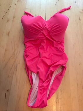 Victoria's Secret Neon Pink One-Piece Swimsuit